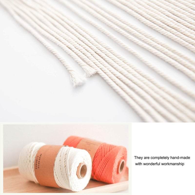 MOONFLY Dream Catcher with Handmade Moon Star Design Woven Cotton Dream Catchers Boho Macrame Wall Hanging Home Decoration Ornament Craft Gift (White Moon) - Image 4